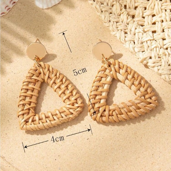 New Rattan drop earrings - Picture 3 of 3